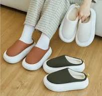 [Hot Item] Men's EVA Waterproof Slides Women Unisex Outdoor Home Plush Fur Slippers