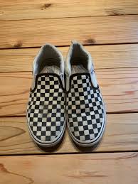 Black And White Checker Vans Slip On Pin On Vans Fashion Sneakers