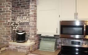 This post contains affiliate links. Diy Farmhouse Brick Backsplash Brushed Design Co