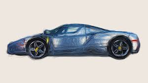 In the early 2010s, it felt like ferrari was falling behind. Ferrari Enzo Car Drawing Digital Art By Carstoon Concept