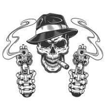 Specifically among those imprisoned under the gulag system of the soviet era, the tattoos served to differentiate a criminal leader or thief in law from a political prisoner. Gangster Skulls Vector Images Over 1 600