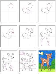 How To Draw A Deer Art Drawings For Kids Deer Drawing Easy Deer Drawing