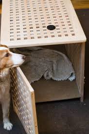 A Tasteful Dog Crate You Don T Have To Hide Ikea Hackers Diy Dog Crate Dog Crate Furniture Dog Crate Table