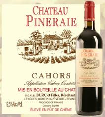 Vin rouge, 75 cl, cahors, aoc cahors. Chateau Pineraie 2018 Cahors