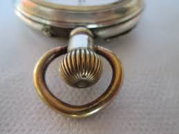 Open Face Pocket Watch Silver Plated Metal Stem-wind 1910