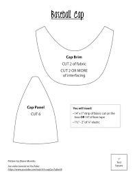 Baseball Cap American Girl Doll Clothes Patterns Sewing Doll Clothes Hat Patterns To Sew