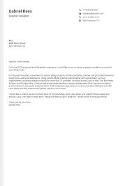 Many people think of a cover letter as a complementary part of a cv. Graphic Designer Cover Letter Example