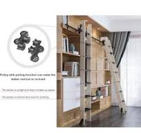 Amazon.com: Sliding Library Ladder Hardware Track Kit Floor ...