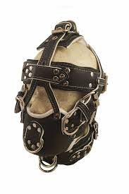 Leather BDSM gears Face hood fetish Slave suffocating Muzzle Bondage BDSM  Gag | eBay