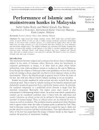 Check spelling or type a new query. Pdf Performance Of Islamic And Mainstream Banks In Malaysia