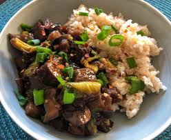 Saucy Asian Eggplant Mushroom And Bok Choy Vegetable Recipes Eggplant Dishes Stuffed Mushrooms