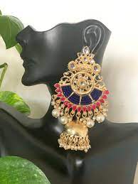 Jhumkas Trendy Big Kundan And Pearl Jhumkas Jhumki Earrings Etsy Jhumki Earrings Girly Jewelry Etsy Earrings