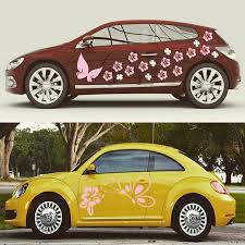 Magst Du Schmetterlinge Und Blumen Wurdest Du Dein Auto Damit Bekleben Falls Ja Autoaufkleber In Verschiedenen Farbe Car Design Car Vw Beetles