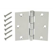 Everbilt 3 1 2 In Chrome Square Corner Door Hinge 20294 Corner Door Door Hinges Chrome