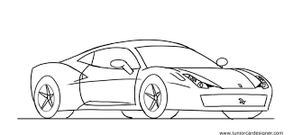 How to draw a ferrari f430 spider. Ferrari Car Sketch