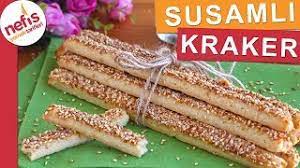 ev yapimi susamli cubuk kraker youtube