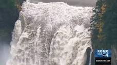 Snoqualmie Falls during flooding | Snoqualmie Falls was roaring ...