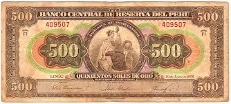 Billete Peru 500 Soles De Oro 1952 S 150 00 En Mercado Libre Billetes Papel Moneda Monedas