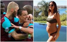 When they tied the wedding knot? Javier Hernandez Sarah Kohan Baby