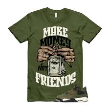 4 Olive Craft Medium SE Pale Vanilla Khaki Black Sail T Shirt Match MM