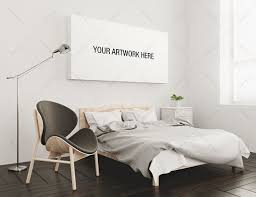 Canvas Mockup Bedroom Interior Interior Bedroom Interior Mockup