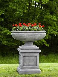 Shop our beautiful urns & pedestals collection! Large Concrete Urn With Pedestal Perfect For Large Formal Gardens Several Different Finishes Available A Vertical Herb Garden Diy Garden Diy Garden Projects