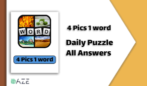The puzzles are not very easy, so the game gives you two different wildcards: 4 Pics 1 Word Daily Puzzle Answers Updated Daze Puzzle