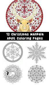 Instant pdf download — 3 handcrafted mandala designs — 300 dpi high quality print — ready to print at us letter (8,5 x 11 inches) as well as a4 page size — 1 pdf digital. Christmas Mandalas
