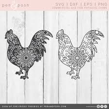 Rooster Svg Mandala Rooster Svg Chicken Svg Mandala Svg Etsy Chicken Clip Art Mandala Svg Mandala