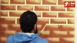 اصنع بنفسك فى المنزل ديكور الطوب ثري دي بزجاجة سبراي بطريقة بسيطة في ست دقائق Youtube