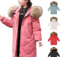 Teens Girls Long Heavyweight Puffer Jacket with Fur Hood Kids Fashion Thick  Padded Down Jacket Winter Warm Outwear