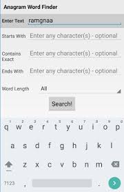 January 2, 2018 by admin. Anagram Word Finder Solver For Android Apk Download