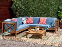 Sunbrella Fabric Patio Garden Balcony Terrace Sitting Etsy Wooden Outdoor Furniture Outdoor Sofa Sets Furniture