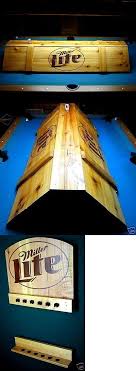 Table Lights And Lamps 75189 New Miller Lite Pool Table Light And Cue Rack Combo Buy It Now Only 259 99 Pool Table Lighting Light Table Diy Pool Table