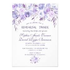 Light Purple Dusty Blue Floral Rehearsal Dinner Invitation Zazzle Com Wedding Invitation Cards Purple Wedding Invitations Wedding Invitations