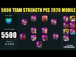 Pes 2021 Mobile 5000 Team Strength Highest Team Strength In Pes 2021 Mobile Zaki Pes Official Youtube
