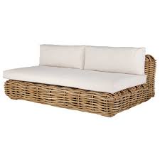 Gartenbank 3 Sitzer Aus Rattan Mit Ecrufarbenem Kissen St Tropez Maisons Du Monde Gartenbank Gartensofa Outdoor Sofa