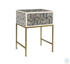 Black And White Bone Inlay Side Table Bone White And Black Inlay Side Table In 2020 Bone Inlay Side Table Bone Inlay Side Table
