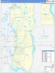 Washington County Mn Gis Washington County, Mn Zip Code Wall Map Basic Style By Marketmaps - Mapsales
