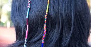 Your hair should be in the middle now. Diy Clip In Hair Wraps For Kids Pink Stripey Socks