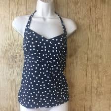Black And White Polka Dot Halter Top J Crew Tie Halter Top Black White Polka Dot Shirt Womens Size 10 Side Zip Cotton Ebay Tank Tops Women Tank Top Shirt Polka Dot Shirt