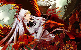 anime touhou fujiwara no mokou wallpaper 東方 壁紙 藤原妹紅 妹紅
