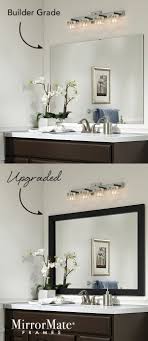 Here S An Easy Upgrade For A Builder Basic Wall Mirror Add A Custom Mirrormate Frame Directly To The Mirror While Home Decor Bathroom Decor Amazing Bathrooms