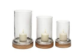 These glass candle holders will delight every passionate beachcomber. Clear 13 Inch Glass Metal Wood Hurricane Candle Holder Set Of 3 Glass Candle Holders Candle Holder Set Hurricane Candles