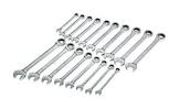 Professional Grade Ratcheting Wrench Set, 18-pc, SAE / Metric, Metal, Nickel-Chrome Plating MAXIMUM