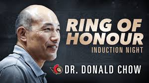 Dr. Donald Chow inducted into the Ottawa Senators Ring of Honour