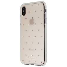 Shop designer tech accessories from kate spade new york. Kate Spade Defensive Hardshell Case For Apple Iphone Xs Max Clear Pin Dot Gems Walmart Com Walmart Com