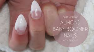 Babyboomer Nails Almond Images Slike