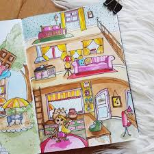 En Dit Is De Binnenkant Dan Geworden Het Huisje Winkeltje Van Animal Onesie Kiki Zien Hoe Ik Het Gemaakt Heb D Tekenen Bullet Journal Ideeen Meisjes Tekenen