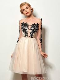 Ericdress Long Sleeve Applique Short A Line Cocktail Party Dress